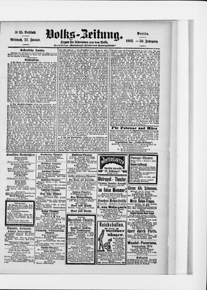 Volks-Zeitung vom 22.01.1902