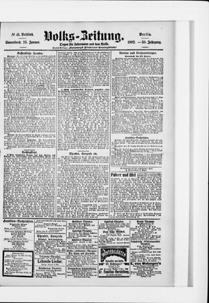 Volks-Zeitung vom 25.01.1902