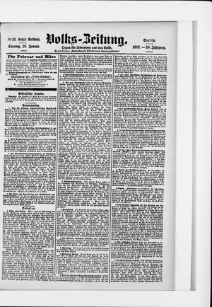 Volks-Zeitung vom 26.01.1902