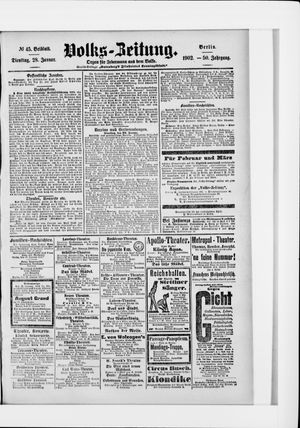 Volks-Zeitung vom 28.01.1902