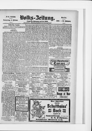 Volks-Zeitung on Feb 6, 1902