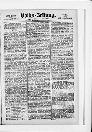 Volks-Zeitung vom 13.02.1902