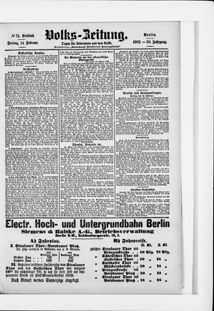 Volks-Zeitung vom 14.02.1902