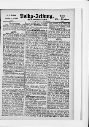 Volks-Zeitung vom 18.02.1902