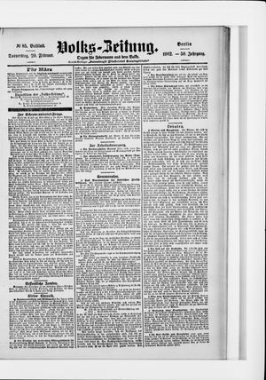 Volks-Zeitung vom 20.02.1902