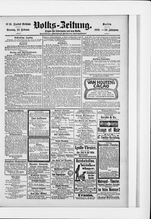 Volks-Zeitung vom 23.02.1902