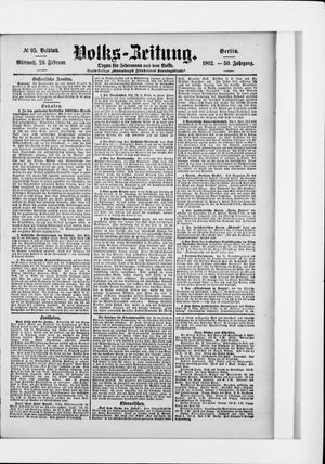 Volks-Zeitung vom 26.02.1902