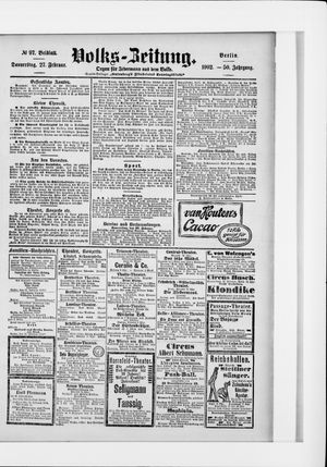 Volks-Zeitung vom 27.02.1902