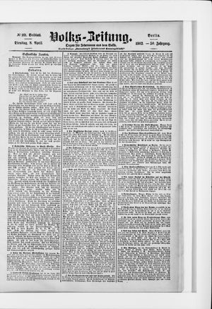 Volks-Zeitung vom 08.04.1902