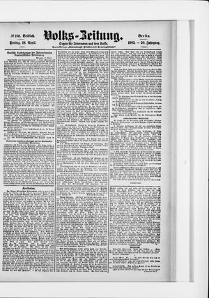 Volks-Zeitung vom 18.04.1902