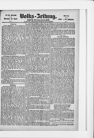 Volks-Zeitung vom 23.04.1902