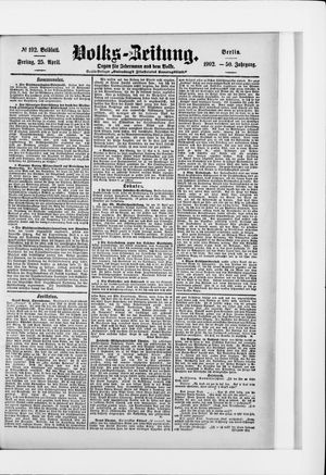 Volks-Zeitung vom 25.04.1902