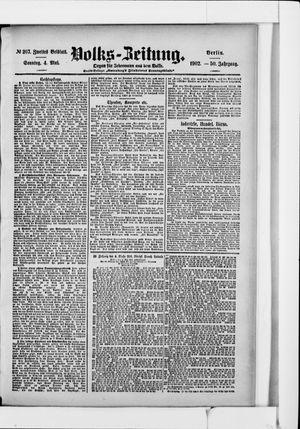 Volks-Zeitung vom 04.05.1902