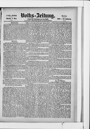 Volks-Zeitung vom 05.05.1902