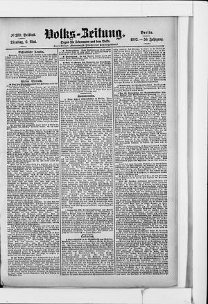 Volks-Zeitung vom 06.05.1902