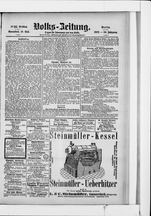 Volks-Zeitung vom 10.05.1902