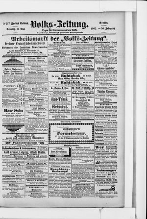 Volks-Zeitung vom 11.05.1902