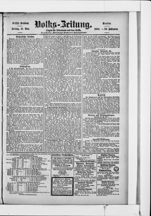 Volks-Zeitung vom 16.05.1902