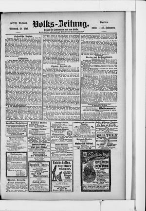 Volks-Zeitung vom 21.05.1902