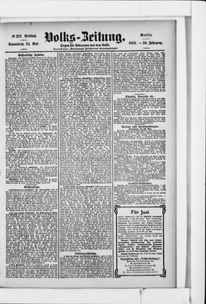 Volks-Zeitung vom 24.05.1902