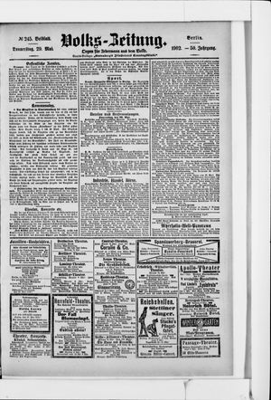 Volks-Zeitung on May 29, 1902