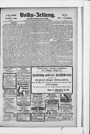 Volks-Zeitung vom 03.06.1902
