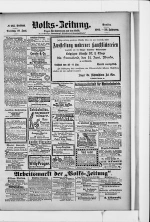 Volks-Zeitung vom 10.06.1902