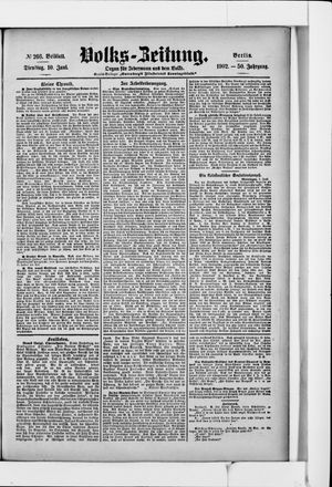 Volks-Zeitung vom 10.06.1902