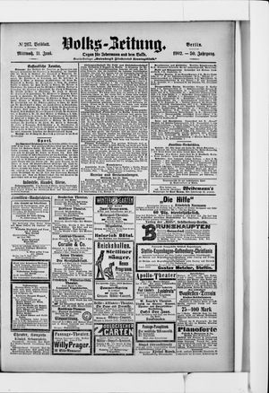 Volks-Zeitung vom 11.06.1902
