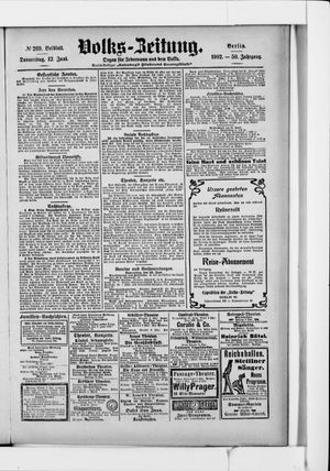 Volks-Zeitung vom 12.06.1902