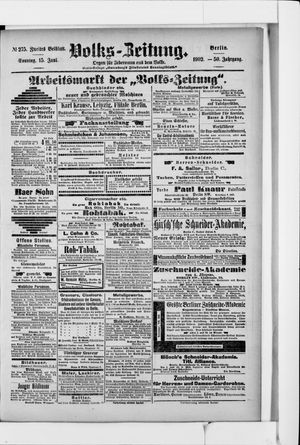 Volks-Zeitung vom 15.06.1902