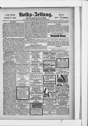 Volks-Zeitung vom 24.06.1902