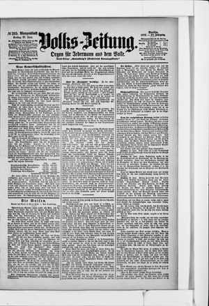Volks-Zeitung vom 27.06.1902