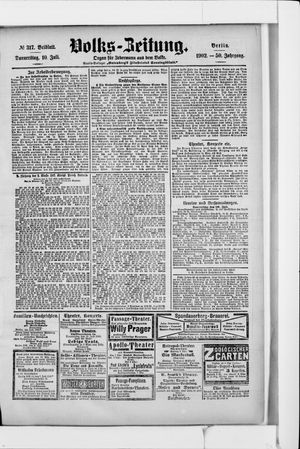 Volks-Zeitung vom 10.07.1902