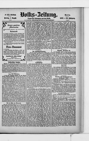 Volks-Zeitung vom 01.08.1902