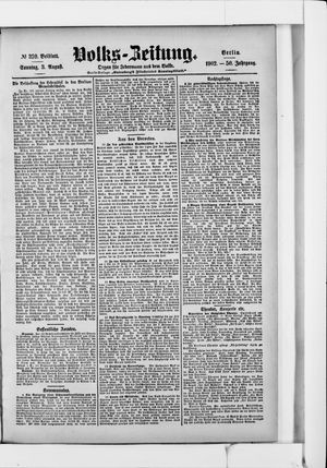 Volks-Zeitung vom 03.08.1902