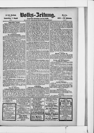 Volks-Zeitung vom 07.08.1902