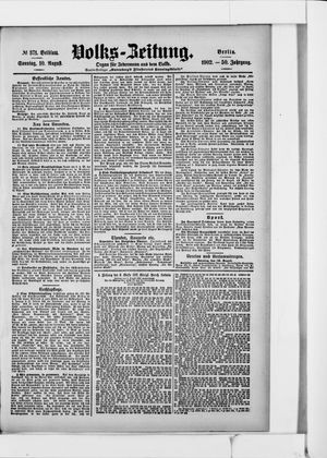 Volks-Zeitung vom 10.08.1902