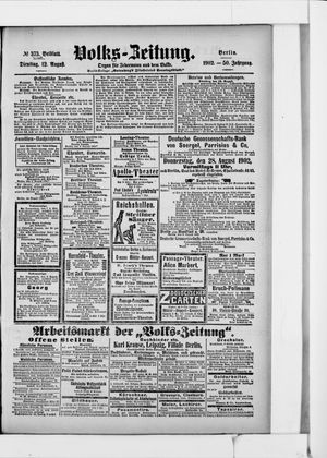 Volks-Zeitung vom 12.08.1902