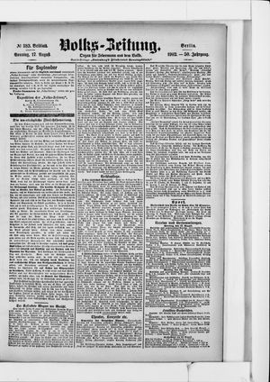 Volks-Zeitung vom 17.08.1902