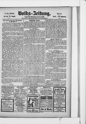 Volks-Zeitung vom 22.08.1902