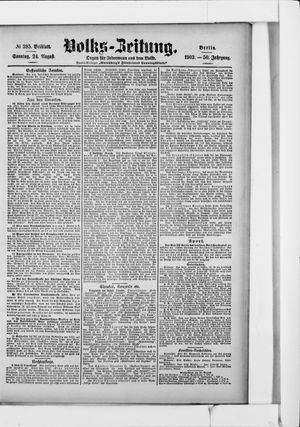 Volks-Zeitung vom 24.08.1902
