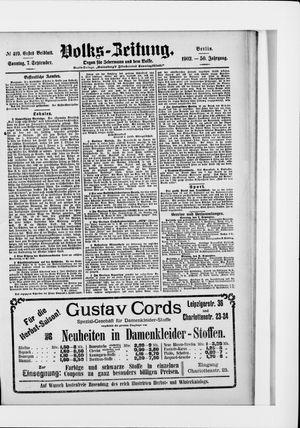 Volks-Zeitung vom 07.09.1902