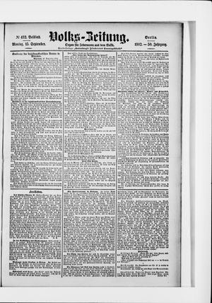 Volks-Zeitung vom 15.09.1902