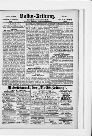 Volks-Zeitung vom 18.09.1902