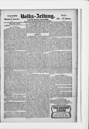 Volks-Zeitung vom 24.09.1902