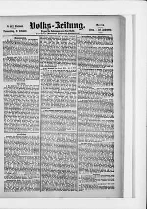 Volks-Zeitung on Oct 2, 1902