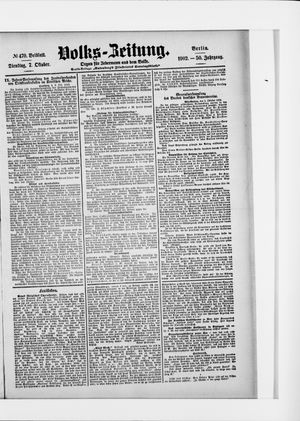 Volks-Zeitung vom 07.10.1902