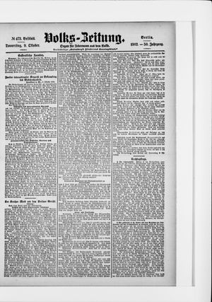Volks-Zeitung on Oct 9, 1902