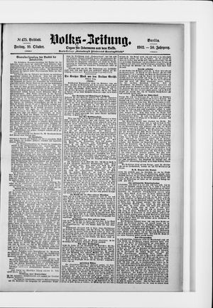 Volks-Zeitung vom 10.10.1902